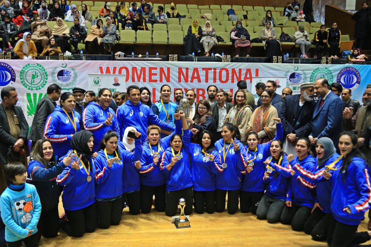 Special Assistant to Prime Minister Shaza Fatima Khawaja attended the National Women's Volleyball Championship as Chief Guest which was won by Pakistan WAPDA.